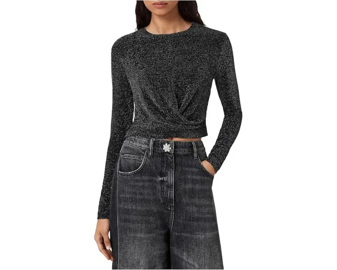 Футболка Skylar с длинным рукавом от AllSaints из полиэстера