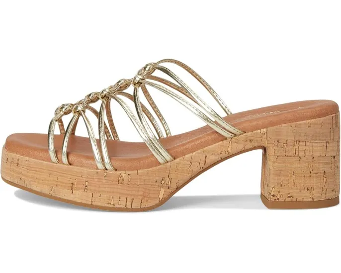 Сандалии Camryn с открытым квадратным носком на пробковом каблуке