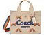 Сумка-тоут COACH Cargo Tote Bag 26 с вышивкой радуги и съемным ремнем