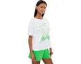 Трикотажный топ Lilly Pulitzer Stella с круглым вырезом и принтом на груди