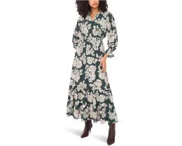 Платье макси Vince Camuto с длинным рукавом и ярусной оборкой