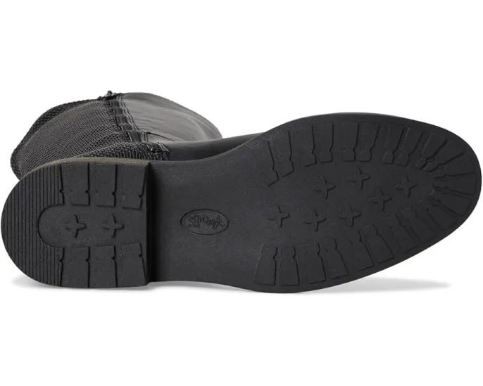 Ботинки Britney до колена с низким каблуком и стеганой спинкой