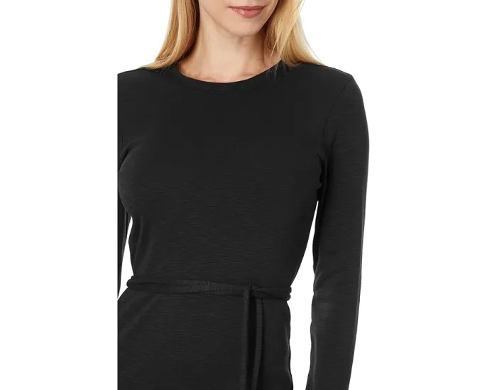 Платье Lilla P Belted Maxi Column с длинными рукавами и поясом