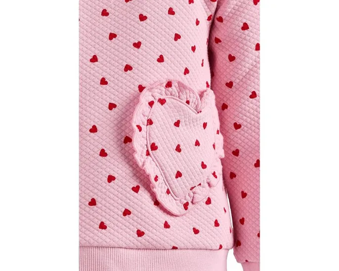 Свитшот для девочек с рельефным узором в виде сердечек Janie and Jack