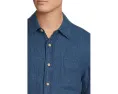 Рубашка Faherty Short Sleeve Palma Linen Shirt из 100% льна с накладным карманом