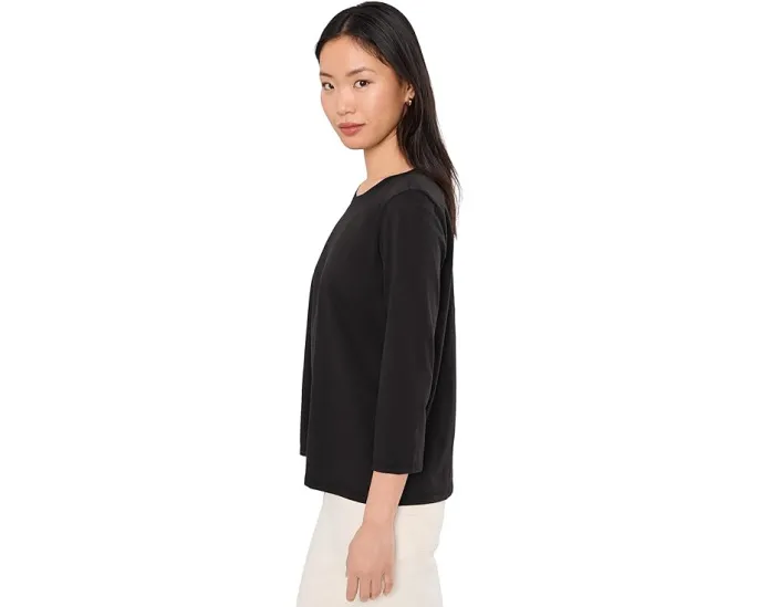 Футболка EILEEN FISHER из органического пима-хлопка с круглым вырезом