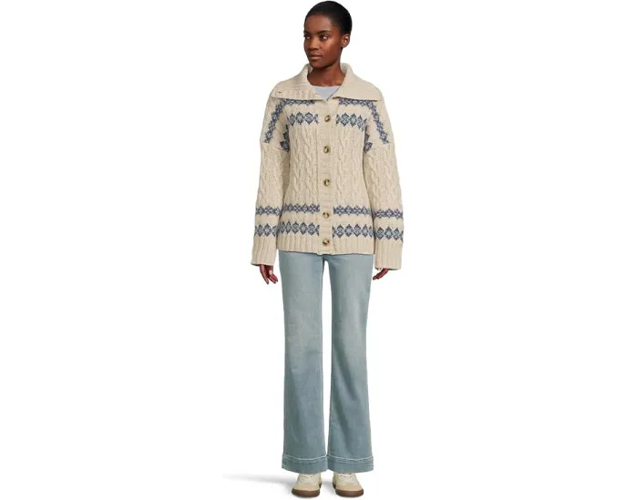 Кардиган Faherty Highland Fairisle из смеси мериносовой шерсти и хлопка
