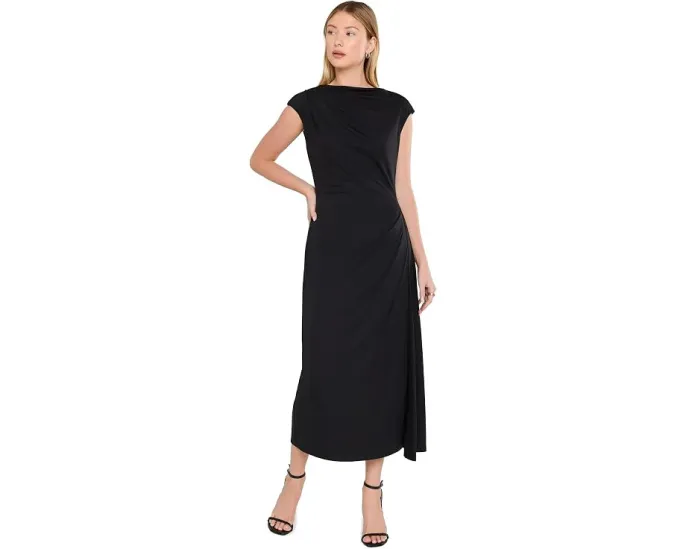 Lauren Ralph Lauren платье миди с плиссе из джерси