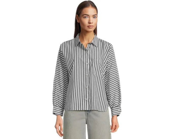 Рубашка Lilla P с цельнокроеным рукавом и пуговицами для дышащего комфорта