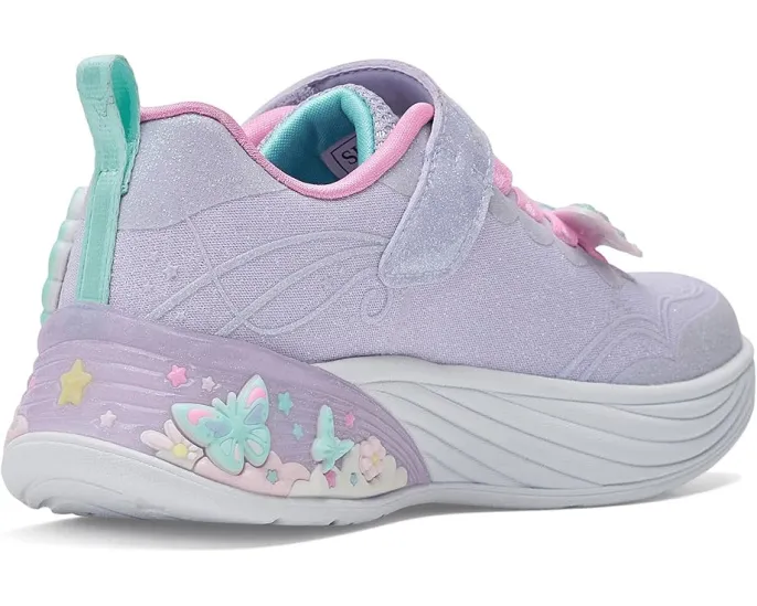 Детские кроссовки SKECHERS KIDS Butterfly Bliss со светящейся подошвой и стразами