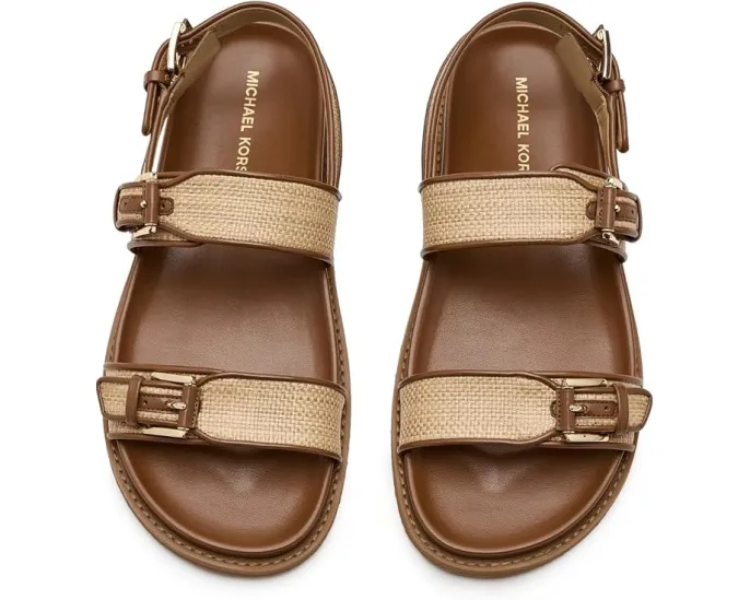 MICHAEL Michael Kors босоножки Nia Flat Sandals с формованной стелькой и пробковой подошвой