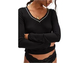 Кофта Free People Only You с длинными рукавами и V-образным вырезом