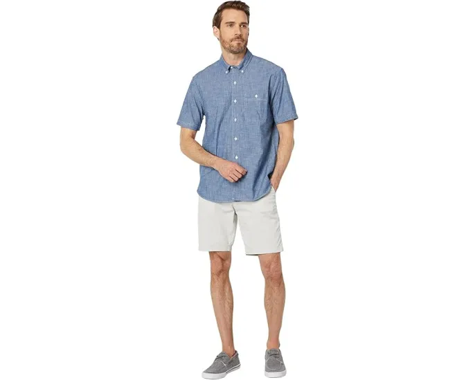 Рубашка L.L.Bean Comfort Stretch Chambray с коротким рукавом классического кроя