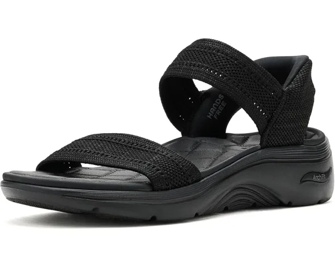 Сандалии SKECHERS Hands Free Slip-ins GO Walk Arch Fit 2.0 Shiny Knit с клиньем