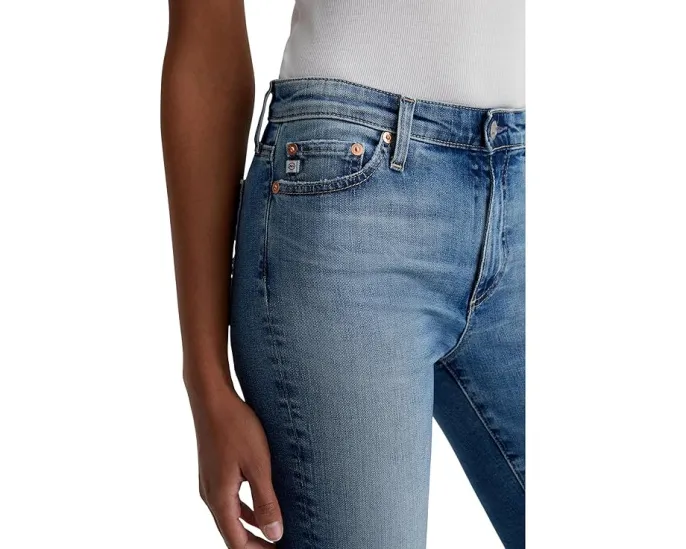 Джинсы AG Jeans Mari с средней посадкой и прямым укороченным кроем