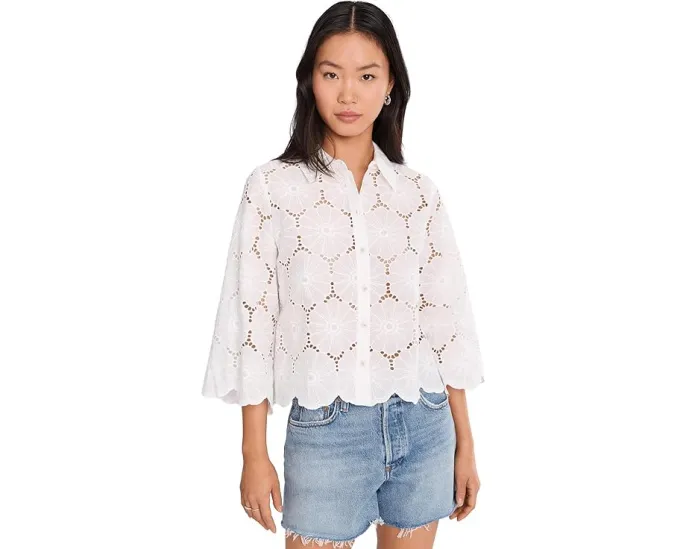 Vince Camuto рубашка с коротким рукавом и воротником