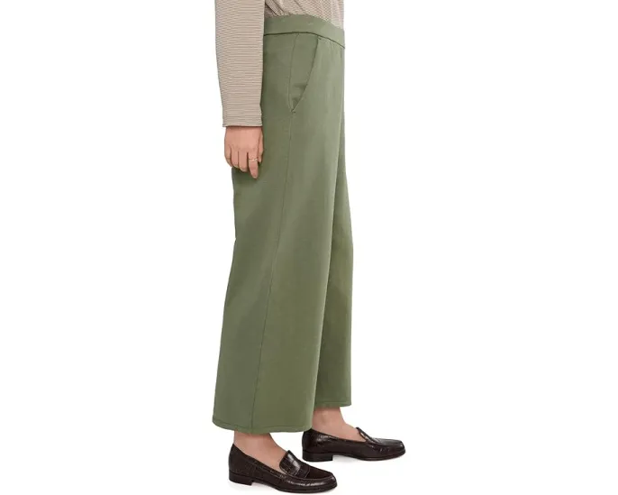 Широкие брюки с манжетами из окрашенного в готовом виде махрового полотна Eileen Fisher