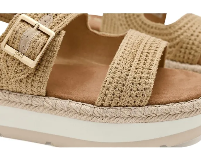Сандалии TOMS Giana на платформе с регулируемой застежкой на липучке