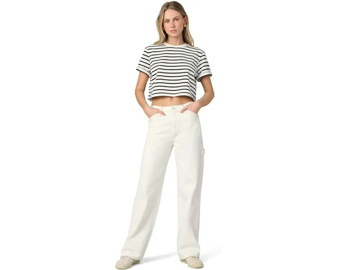 Футболка Joe's Jeans The Boxy Tee с полосками и коротким кроем