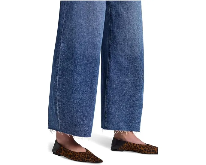 Джинсы Bonnie Curvilinear с бочкообразным кроем и необработанным низом