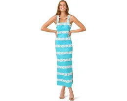 Платье Davis макси с квадратным вырезом и кружевной отделкой Lilly Pulitzer