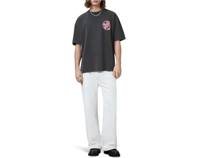 Футболка AllSaints Distortion с коротким рукавом и принтом на груди и спине