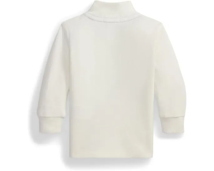 Полувер Polo Ralph Lauren Kids Estate-Rib с высоким воротником и молнией для младенцев