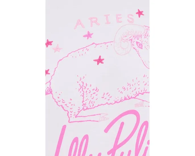 Трикотажный топ Lilly Pulitzer Stella с круглым вырезом и принтом на груди