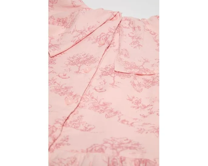 Платье с принтом toile Janie and Jack с длинными рукавами и бантом