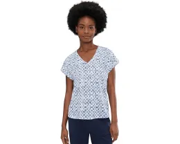 Футболка Tommy Bahama с V-образным вырезом и геометрическим принтом из тенселя