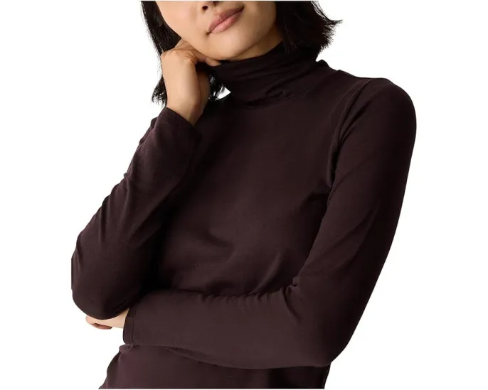 Eileen Fisher легкий полупрозрачный водолазный топ из тенселя и органического хлопка