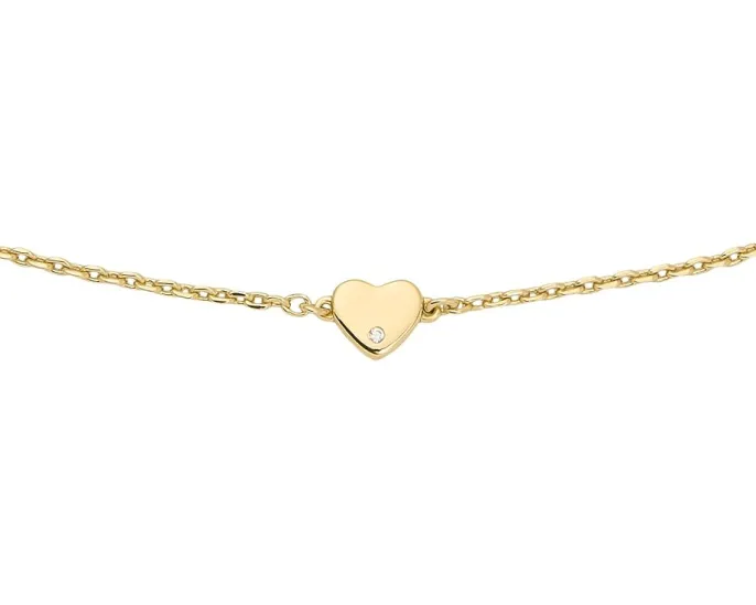 Браслет Kate Spade с мини-сердечком и камнями из кубического циркония
