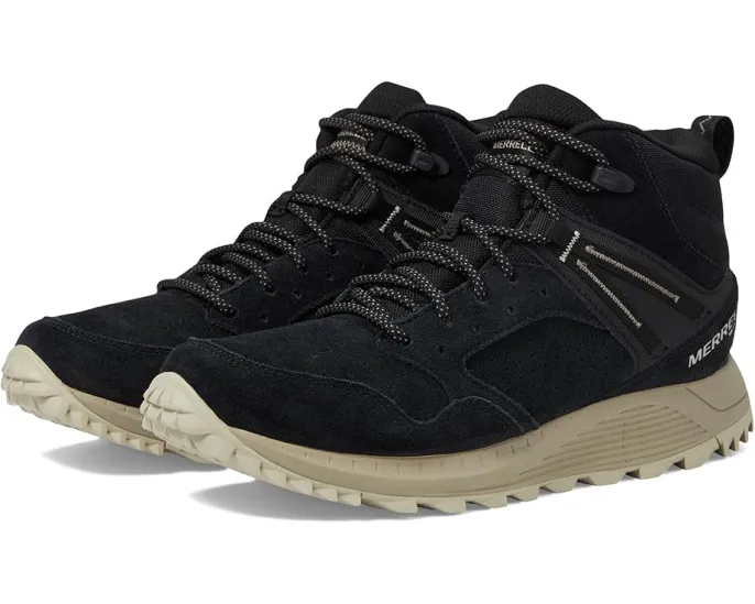Треккинговые ботинки Merrell Wildwood Mid LTR Waterproof с верхом из кожи и замши