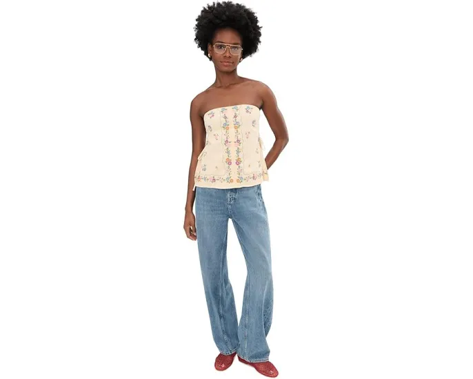 Топ бандо Doily Days с цветочным узором и завязками от Free People