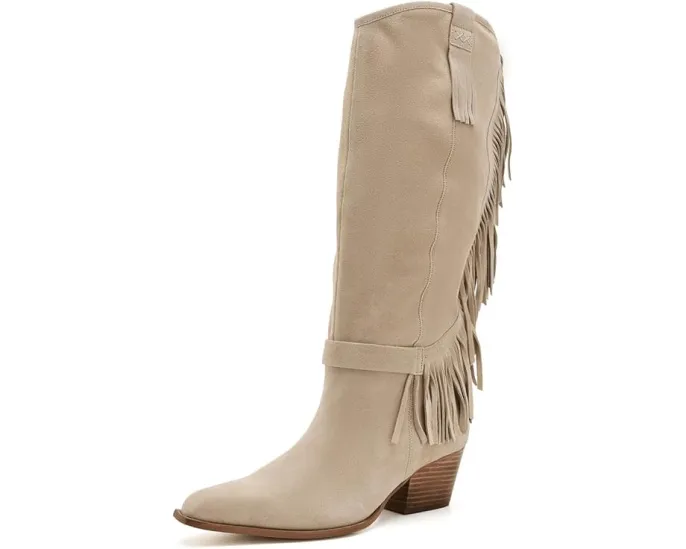 Ковбойские сапоги Free People Faith Fringe Western с бахромой и замшевым верхом