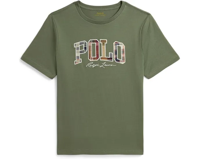 Хлопковая футболка Madras Logo Big Kid от Polo Ralph Lauren