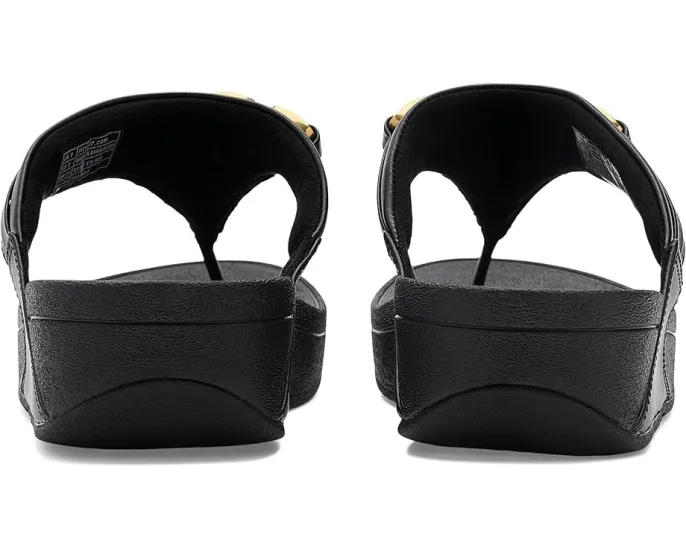 Сандалии FitFlop Lulu с квадратным носком и цепочкой из кожи