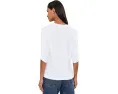 Футболка Garment Dye Tees с горловиной и рукавами с защипами Elliott Lauren