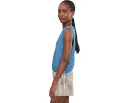 Топ Madewell Denim Cinched Shell с денимом и сборкой