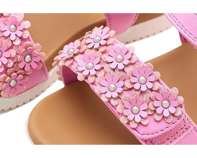 Детские сандалии Nina Kids Neriah с цветочным апплике и регулируемой застежкой