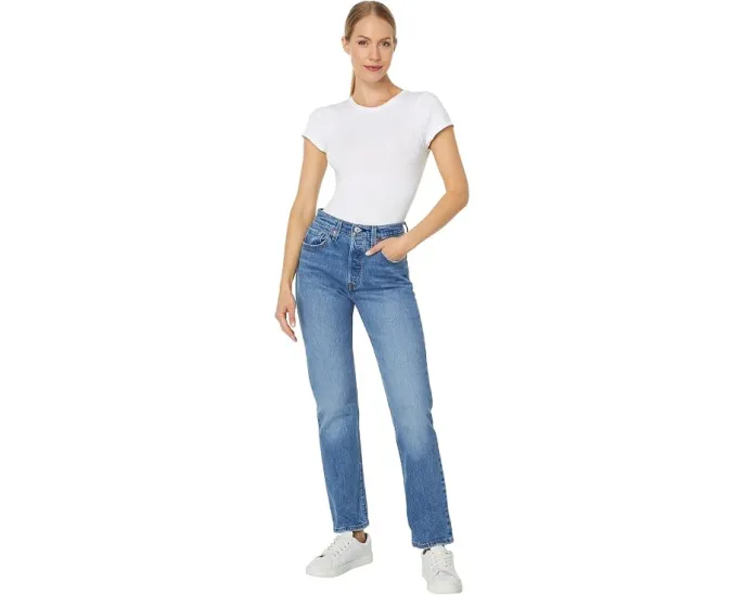 Levi's джинсы 501 с высокой посадкой и прямым кроем