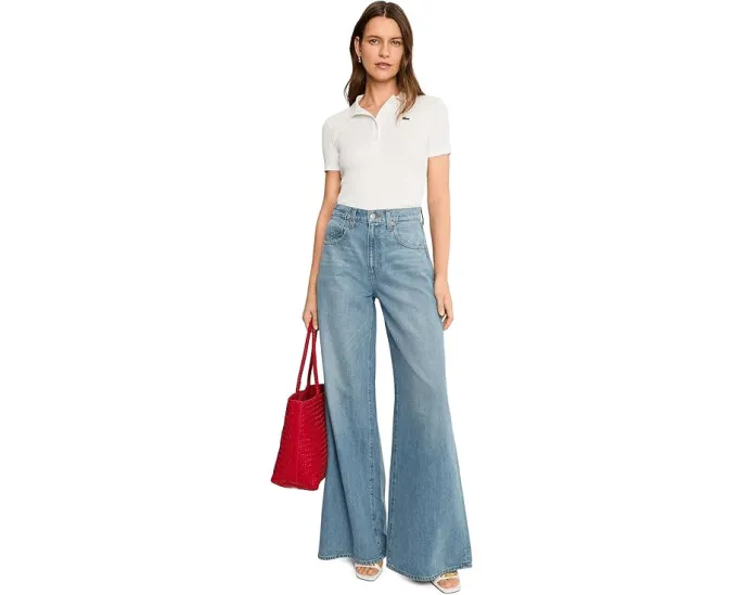 Джинсы Paige Cameron Wide Leg с высокой посадкой и смещенным карманом
