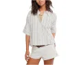 Рубашка Seaside Cotton Stripe от We The Free Free People Бежевый