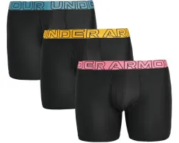 Набор из 3 боксеров Under Armour Performance Tech Solid длиной 6 дюймов (15.24 см) с четырехсторонним растяжением