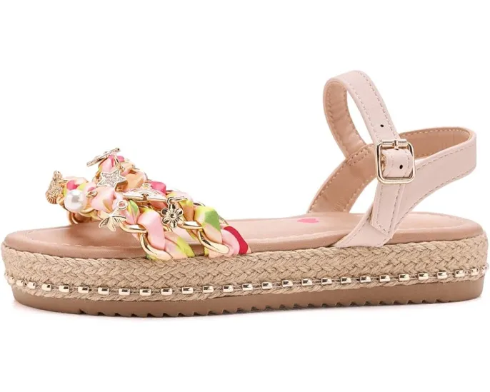 Детские сандалии Steve Madden Gizmo с плетеными ленточными бретелями и жемчужным декором