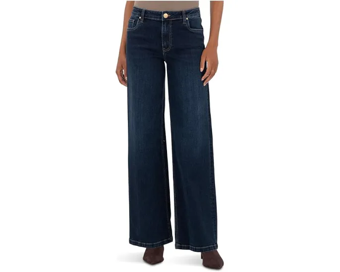 Джинсы KUT from the Kloth с высокой посадкой и широкими штанинами