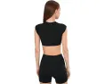Кроп топ Nike Swim Solid с принтом Swoosh и полной подкладкой