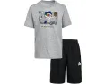 Детский костюм футболка и шорты Adidas Graphic Heather Tee