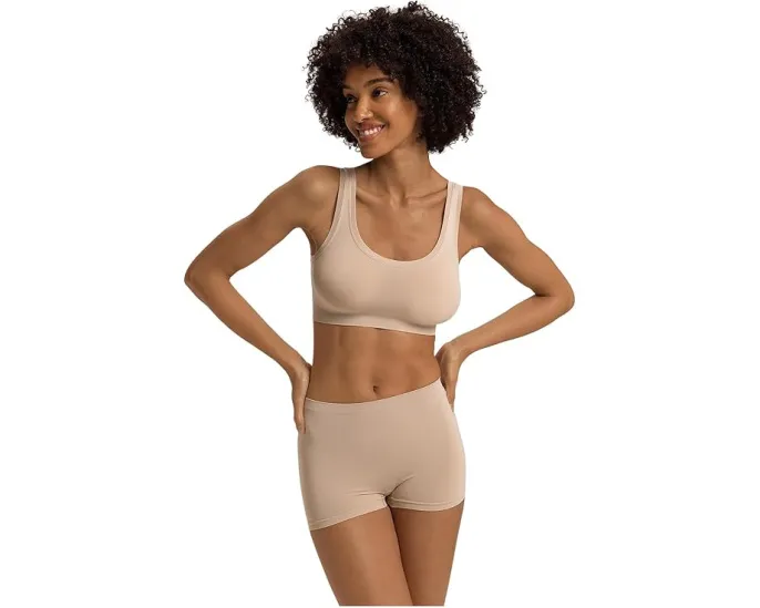 Топ кроп Hanro Touch Feeling из дышащего микрофибры с бесшовными боками