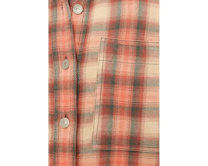 Рубашка Free People Ashley в клетку из фланели оверсайз